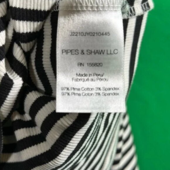 NWT Veronica Beard Cedar Turtleneck with Puffed shoulder Black White Size 3XL - Picture 5 of 7